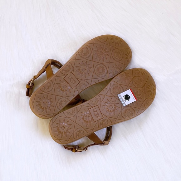 UGG Aleigh Leather Thong Strap Sandals - Picture 6 of 6